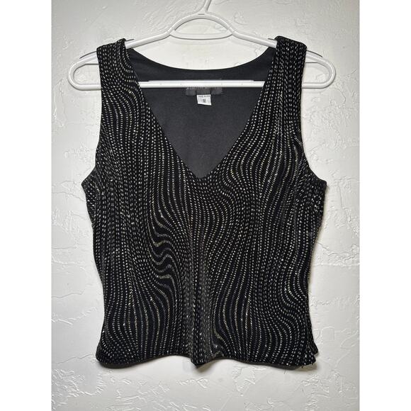Jessica‎ McClintock sparkly rhinestone tank womens medium festival gatsby club - Picture 1 of 8